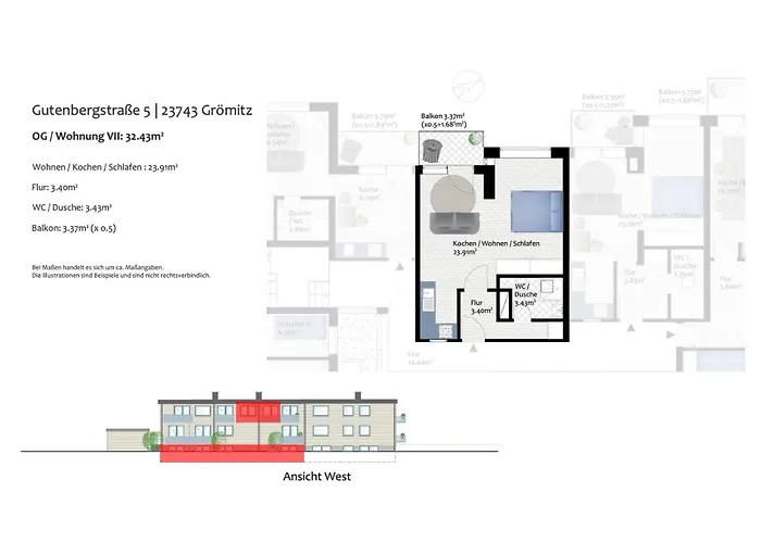 Ostsee-quartier 7 Gutenbergstrasse 5 Apparto